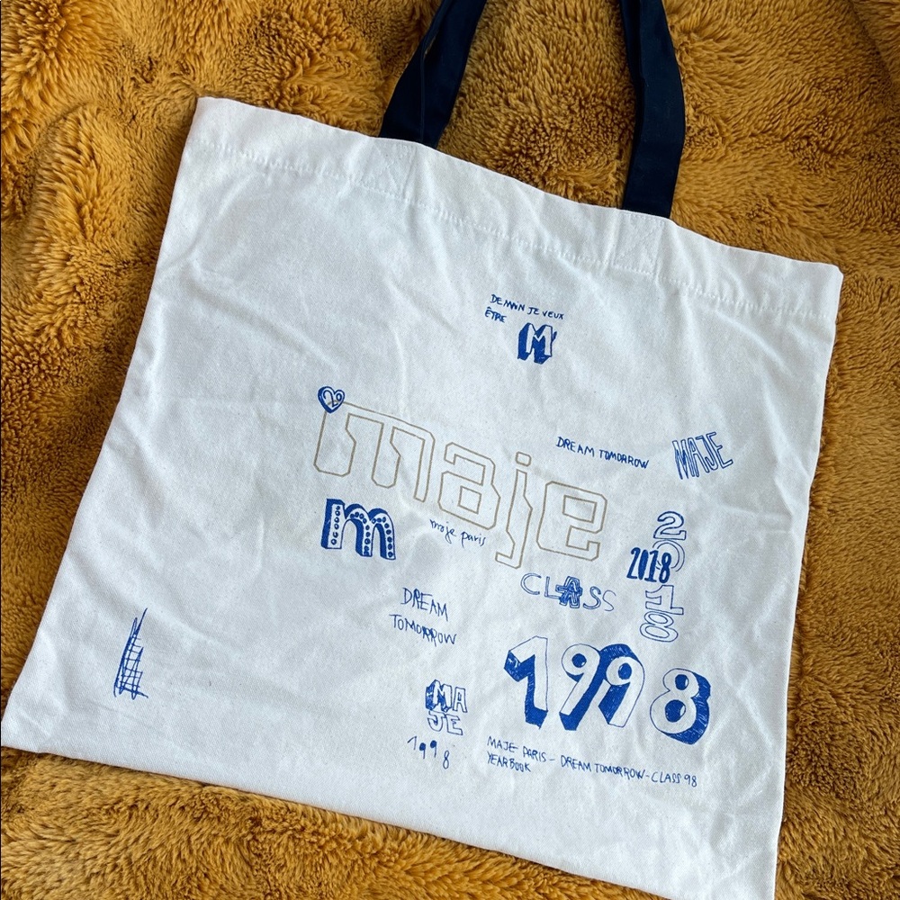 New Maje canvas tote bag
